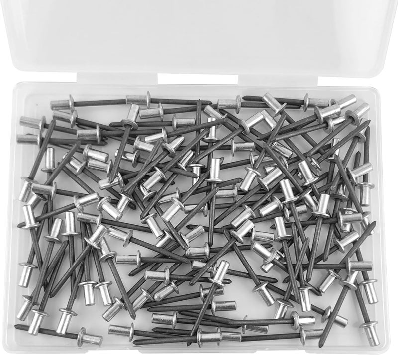 ALLCLEAN 120Pcs 3/16" x 3/8" Closed End Aluminum Blind Rivets with Steel Mandrel,4.8 x 10mm Pop Rivets Dome Head (Grip 0.25-0.375 Inch) - Image 4